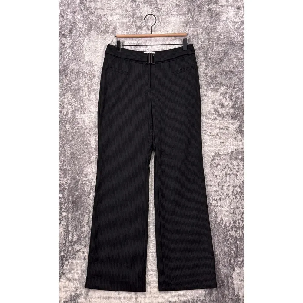Reformation x Camille Rowe Pants 4 Womens Pinstripe Wide Leg Trouser